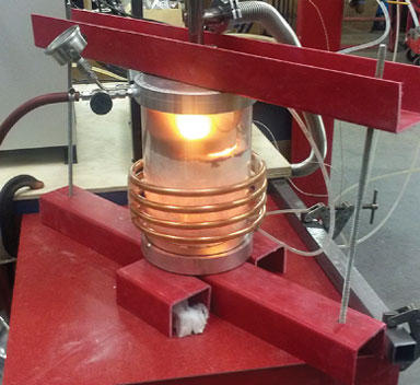 Testing the crucible assembly of an Arcast custom furnace